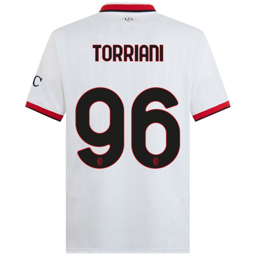 Criança Camisola Lorenzo Torriani #96 Branco Preto Vermelho Alternativa 2024/25 Camisa Brasil