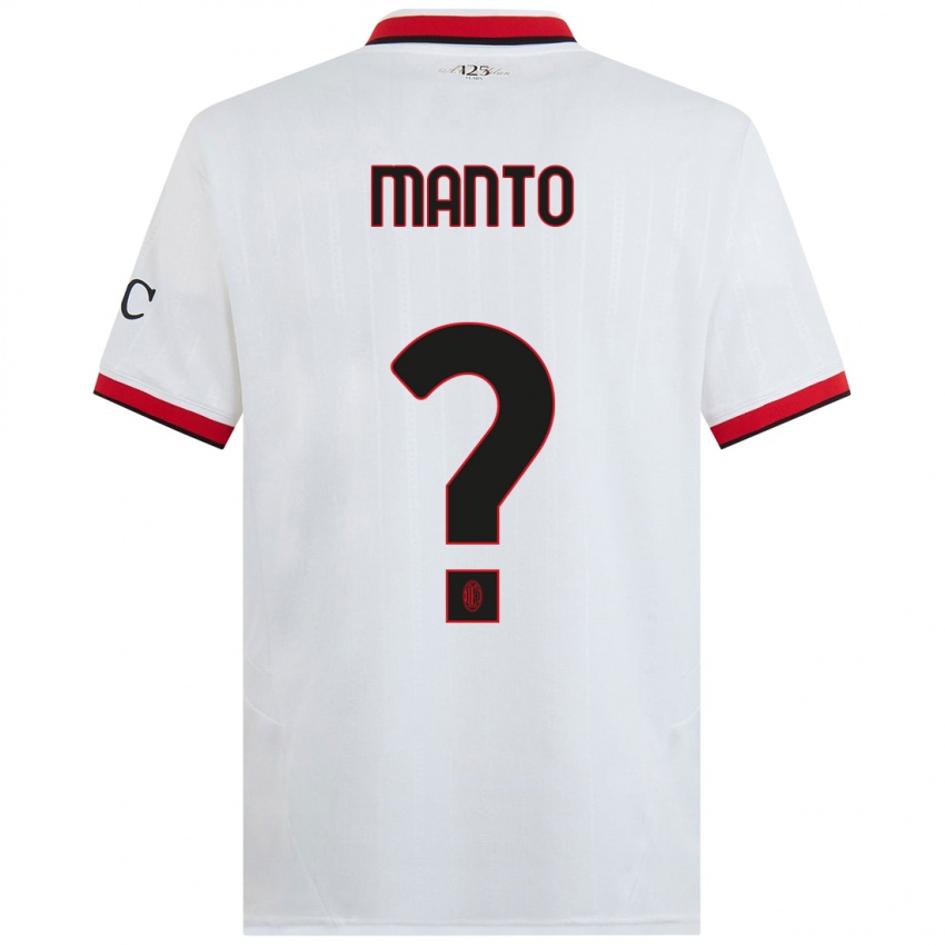 Criança Camisola Gaetano Manto #0 Branco Preto Vermelho Alternativa 2024/25 Camisa Brasil