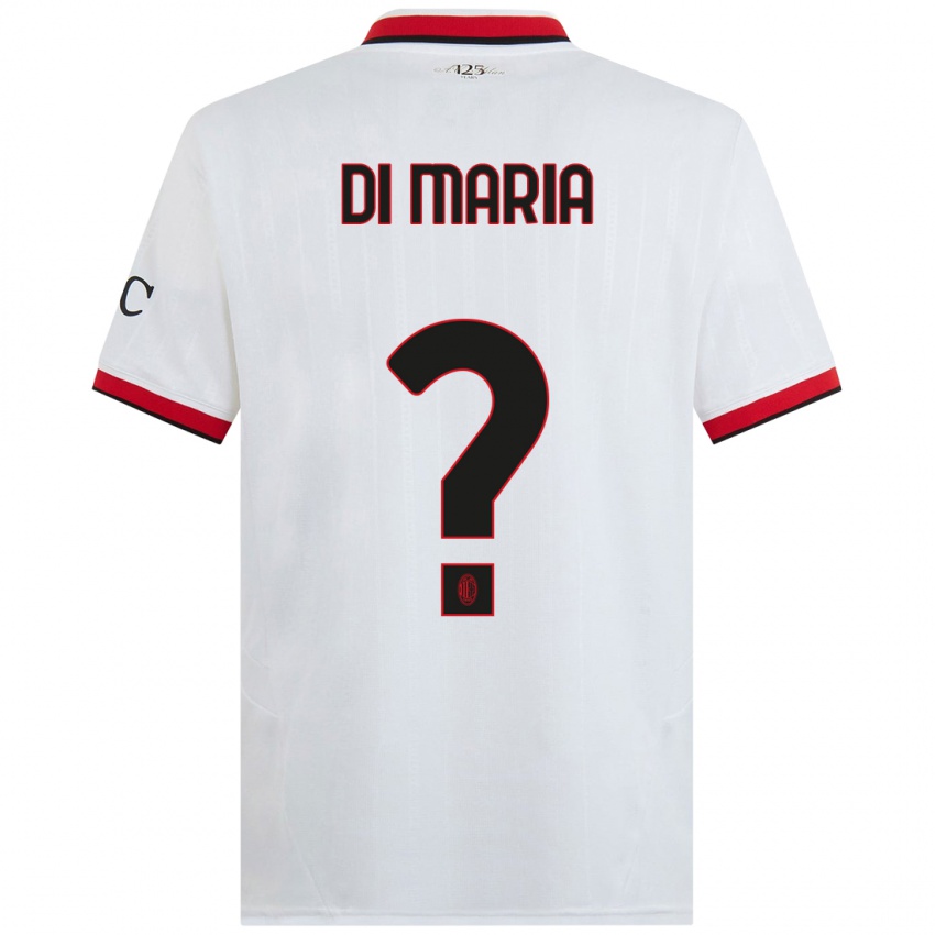 Criança Camisola Alessandro Di Maria #0 Branco Preto Vermelho Alternativa 2024/25 Camisa Brasil