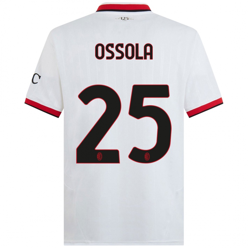 Criança Camisola Lorenzo Ossola #25 Branco Preto Vermelho Alternativa 2024/25 Camisa Brasil