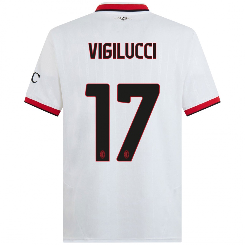 Criança Camisola Valery Vigilucci #17 Branco Preto Vermelho Alternativa 2024/25 Camisa Brasil