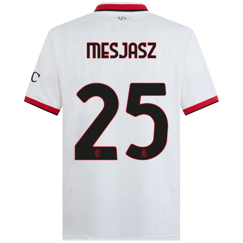 Criança Camisola Malgorzata Mesjasz #25 Branco Preto Vermelho Alternativa 2024/25 Camisa Brasil