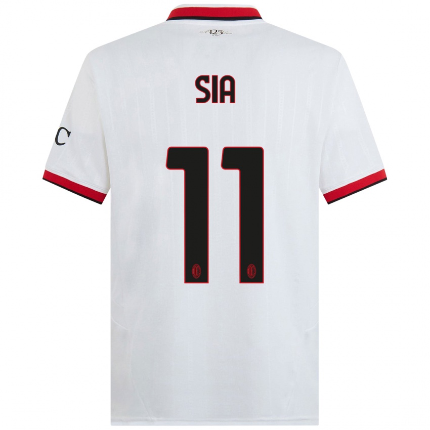 Criança Camisola Diego Sia #11 Branco Preto Vermelho Alternativa 2024/25 Camisa Brasil