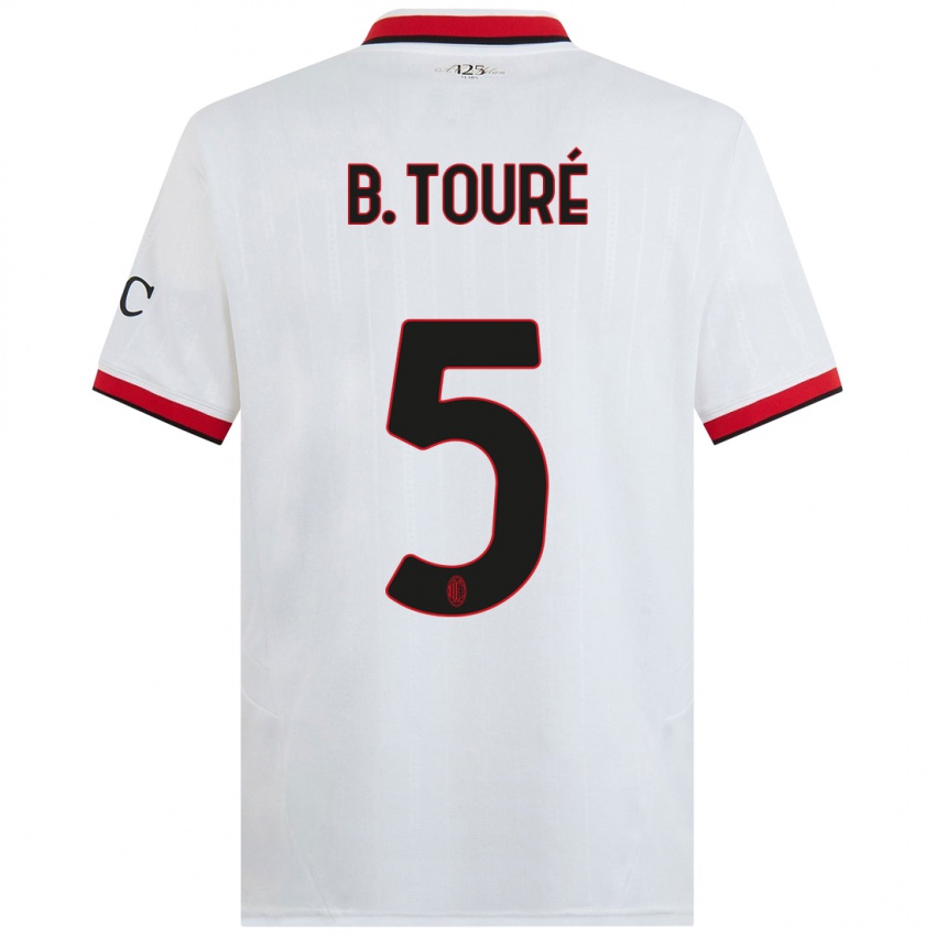 Criança Camisola Fode Ballo-Toure #5 Branco Preto Vermelho Alternativa 2024/25 Camisa Brasil