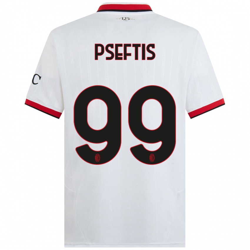 Criança Camisola Fotios Pseftis #99 Branco Preto Vermelho Alternativa 2024/25 Camisa Brasil