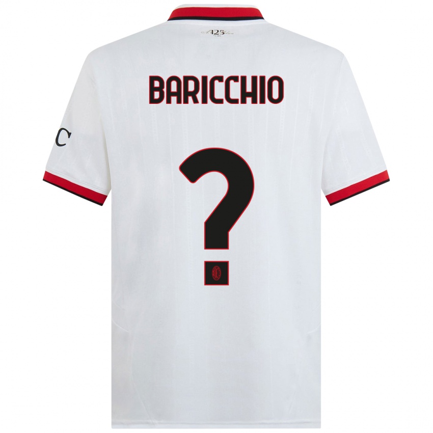 Criança Camisola Luca Baricchio #0 Branco Preto Vermelho Alternativa 2024/25 Camisa Brasil