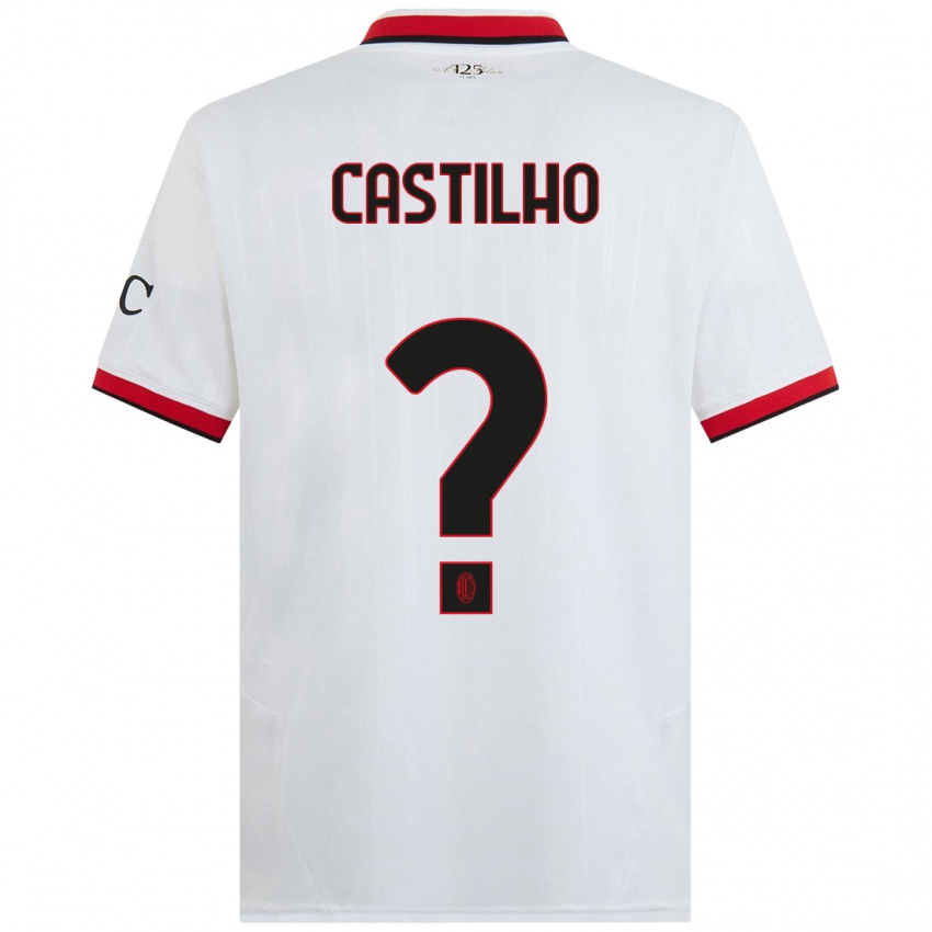 Criança Camisola Estevan Amaral Castilho #0 Branco Preto Vermelho Alternativa 2024/25 Camisa Brasil