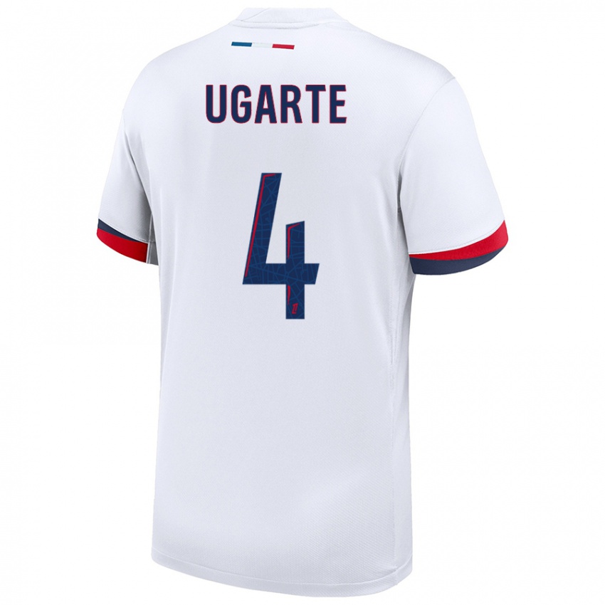 Criança Camisola Manuel Ugarte #4 Azul Branco Vermelho Alternativa 2024/25 Camisa Brasil