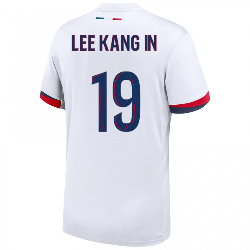 Criança Camisola Kang-In Lee #19 Azul Branco Vermelho Alternativa 2024/25 Camisa Brasil