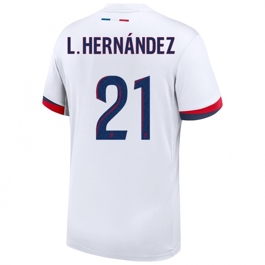 Criança Camisola Lucas Hernandez #21 Azul Branco Vermelho Alternativa 2024/25 Camisa Brasil