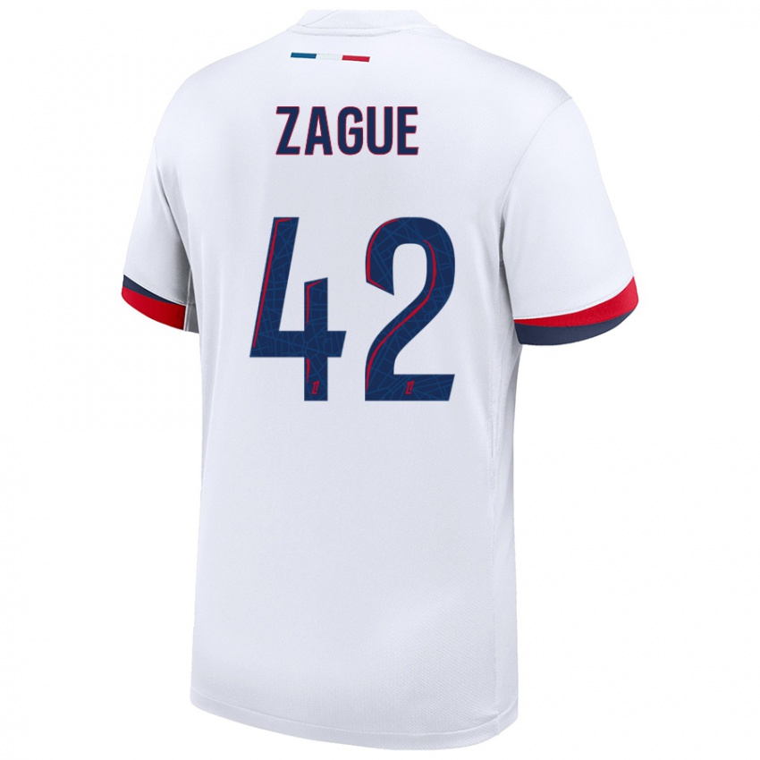 Criança Camisola Yoram Zague #42 Azul Branco Vermelho Alternativa 2024/25 Camisa Brasil