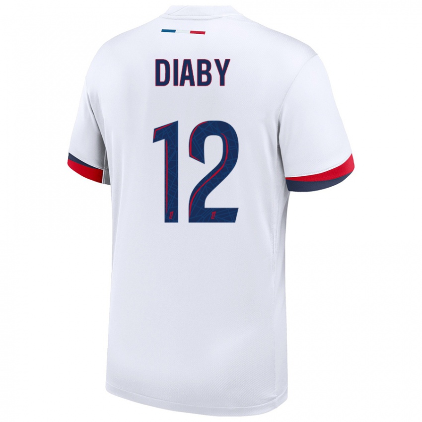 Criança Camisola Ibrahima Diaby #12 Azul Branco Vermelho Alternativa 2024/25 Camisa Brasil