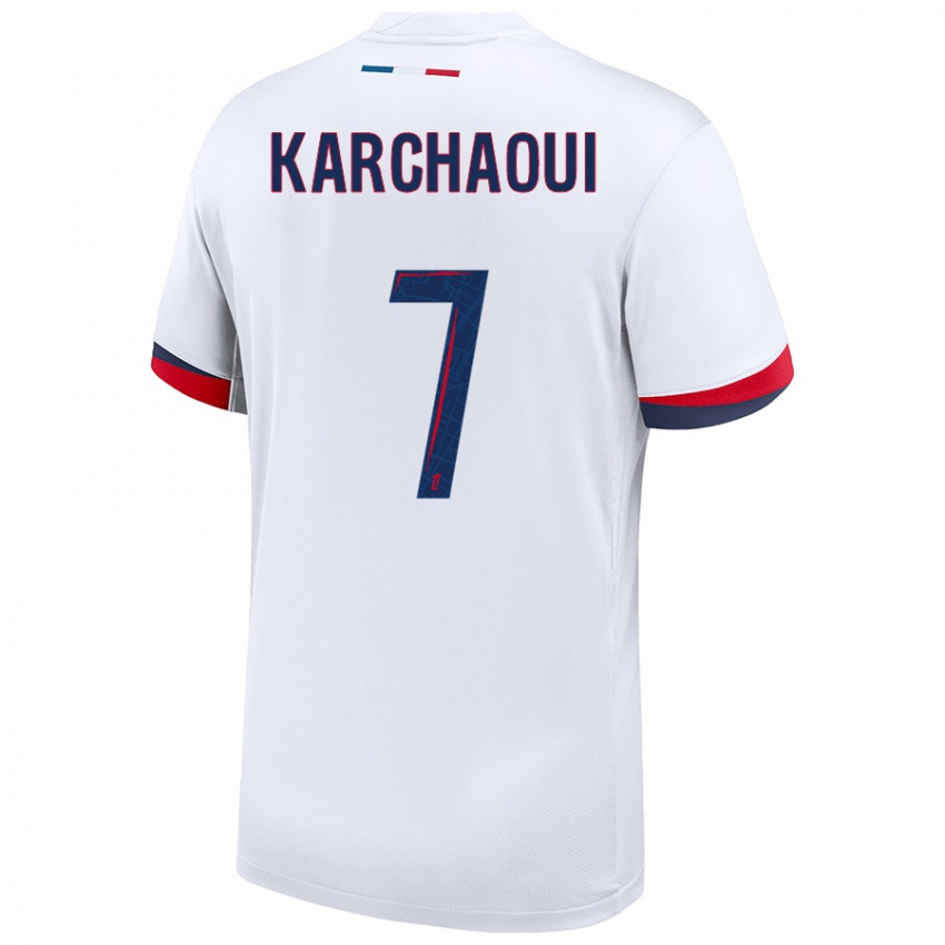 Criança Camisola Sakina Karchaoui #7 Azul Branco Vermelho Alternativa 2024/25 Camisa Brasil