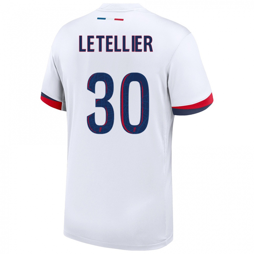 Criança Camisola Alexandre Letellier #30 Azul Branco Vermelho Alternativa 2024/25 Camisa Brasil