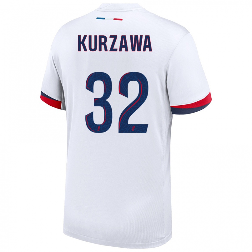 Criança Camisola Layvin Kurzawa #32 Azul Branco Vermelho Alternativa 2024/25 Camisa Brasil