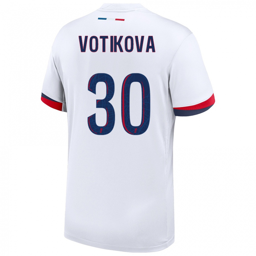 Criança Camisola Barbora Votikova #30 Azul Branco Vermelho Alternativa 2024/25 Camisa Brasil