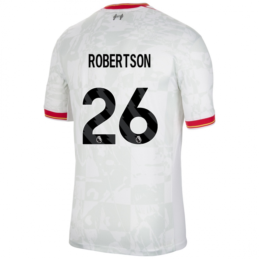 Criança Camisola Andrew Robertson #26 Branco Vermelho Preto Terceiro 2024/25 Camisa Brasil