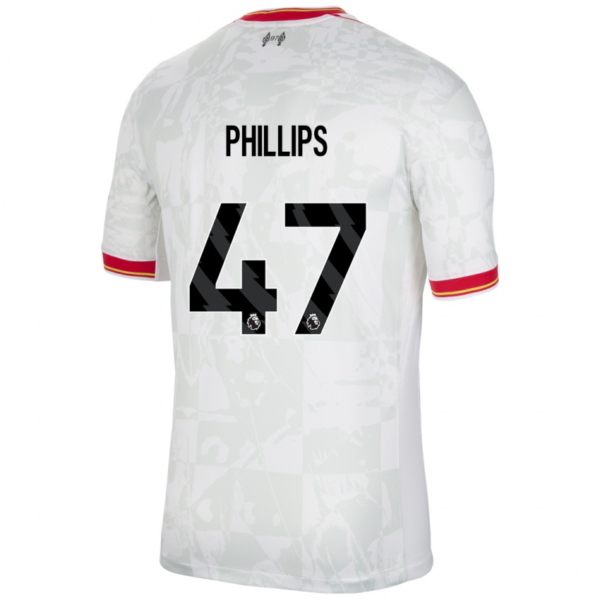 Criança Camisola Nathaniel Phillips #47 Branco Vermelho Preto Terceiro 2024/25 Camisa Brasil