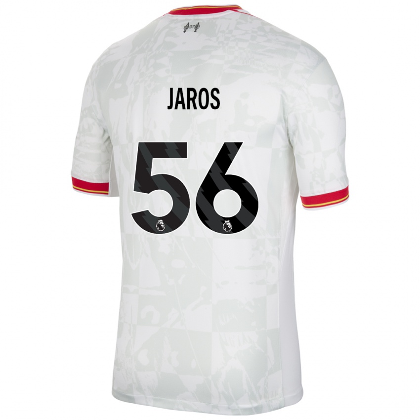 Criança Camisola Vitezslav Jaros #56 Branco Vermelho Preto Terceiro 2024/25 Camisa Brasil