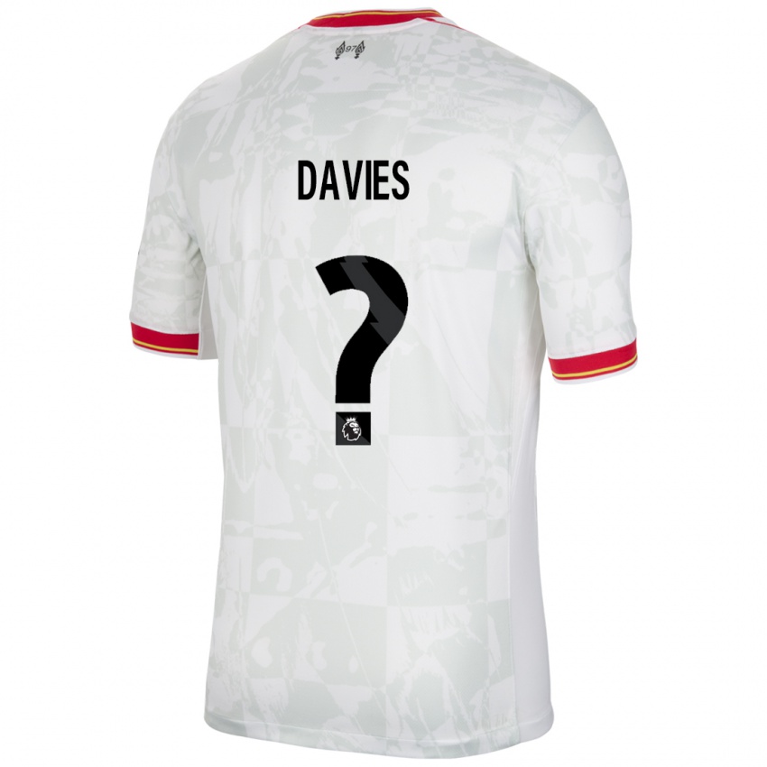 Criança Camisola Harvey Davies #0 Branco Vermelho Preto Terceiro 2024/25 Camisa Brasil