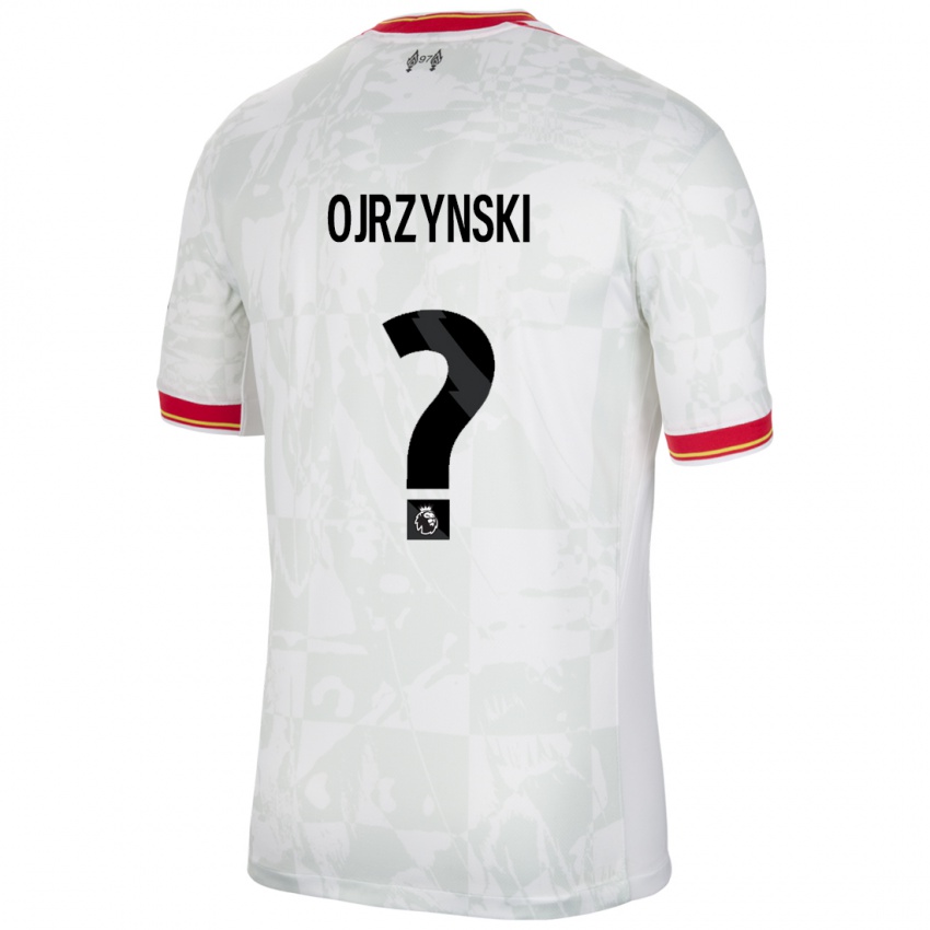 Criança Camisola Jakub Ojrzynski #0 Branco Vermelho Preto Terceiro 2024/25 Camisa Brasil