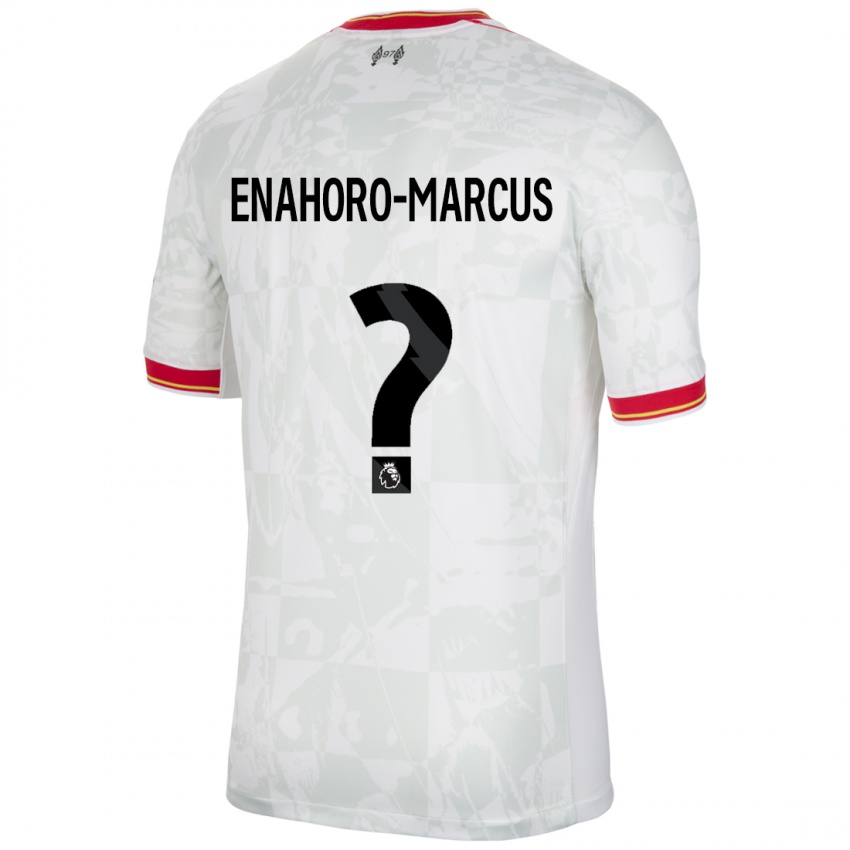 Criança Camisola Louis Enahoro-Marcus #0 Branco Vermelho Preto Terceiro 2024/25 Camisa Brasil