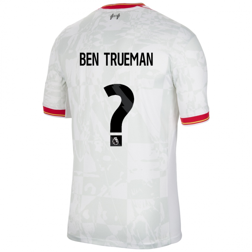 Criança Camisola Ben Trueman #0 Branco Vermelho Preto Terceiro 2024/25 Camisa Brasil