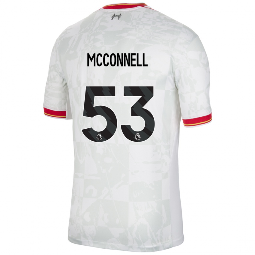 Criança Camisola James Mcconnell #53 Branco Vermelho Preto Terceiro 2024/25 Camisa Brasil