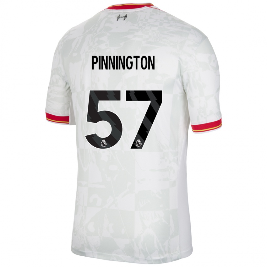 Criança Camisola Carter Pinnington #57 Branco Vermelho Preto Terceiro 2024/25 Camisa Brasil