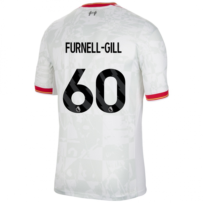 Criança Camisola Luca Furnell-Gill #60 Branco Vermelho Preto Terceiro 2024/25 Camisa Brasil