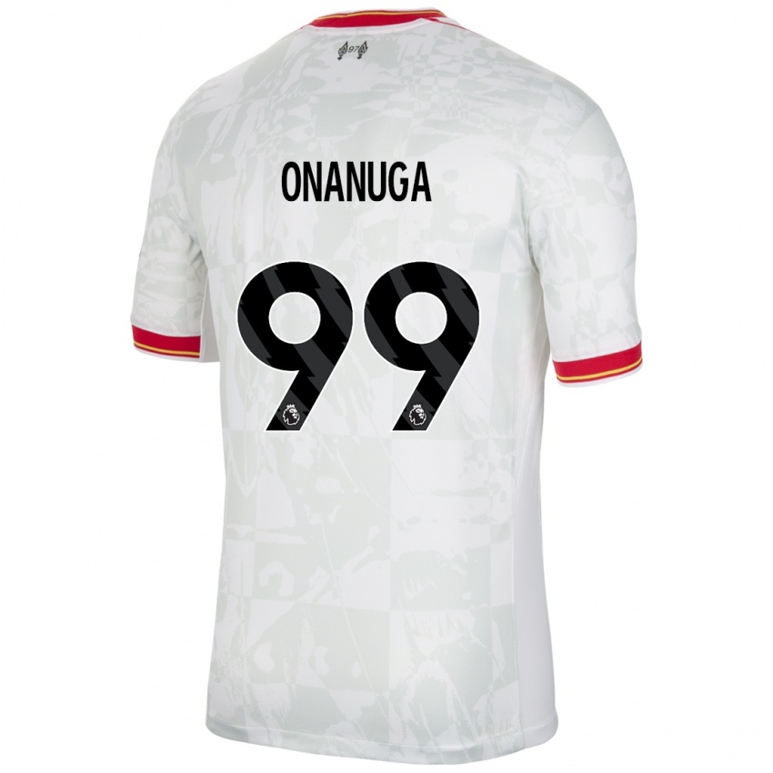 Criança Camisola Fola Onanuga #99 Branco Vermelho Preto Terceiro 2024/25 Camisa Brasil