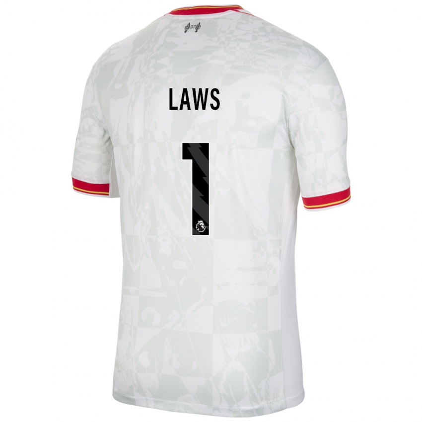 Criança Camisola Rachael Laws #1 Branco Vermelho Preto Terceiro 2024/25 Camisa Brasil