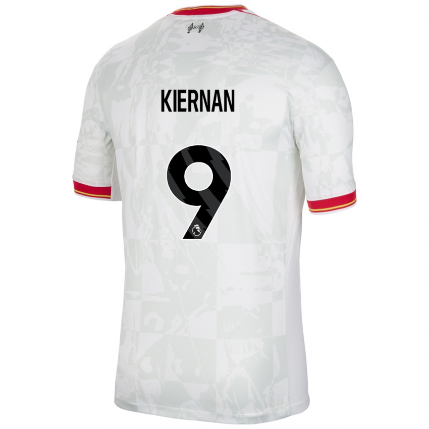 Criança Camisola Leanne Kiernan #9 Branco Vermelho Preto Terceiro 2024/25 Camisa Brasil