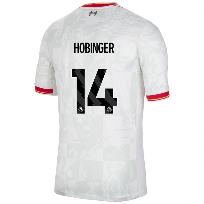 Criança Camisola Marie Höbinger #14 Branco Vermelho Preto Terceiro 2024/25 Camisa Brasil