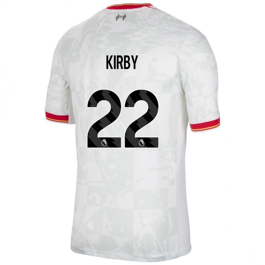 Criança Camisola Faye Kirby #22 Branco Vermelho Preto Terceiro 2024/25 Camisa Brasil