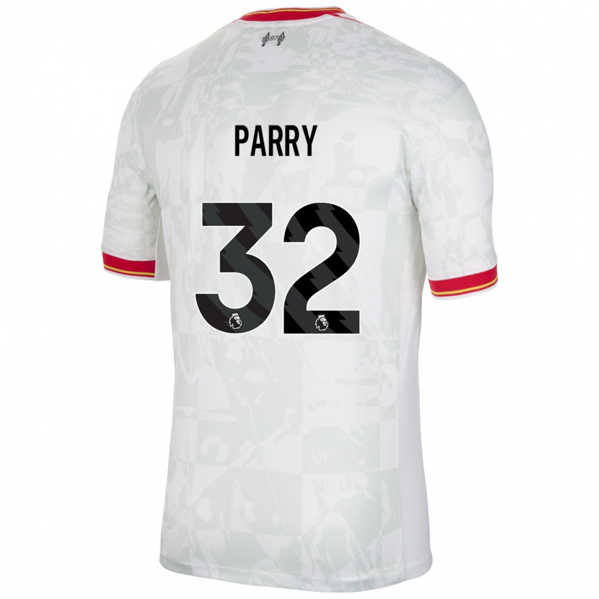 Criança Camisola Lucy Parry #32 Branco Vermelho Preto Terceiro 2024/25 Camisa Brasil