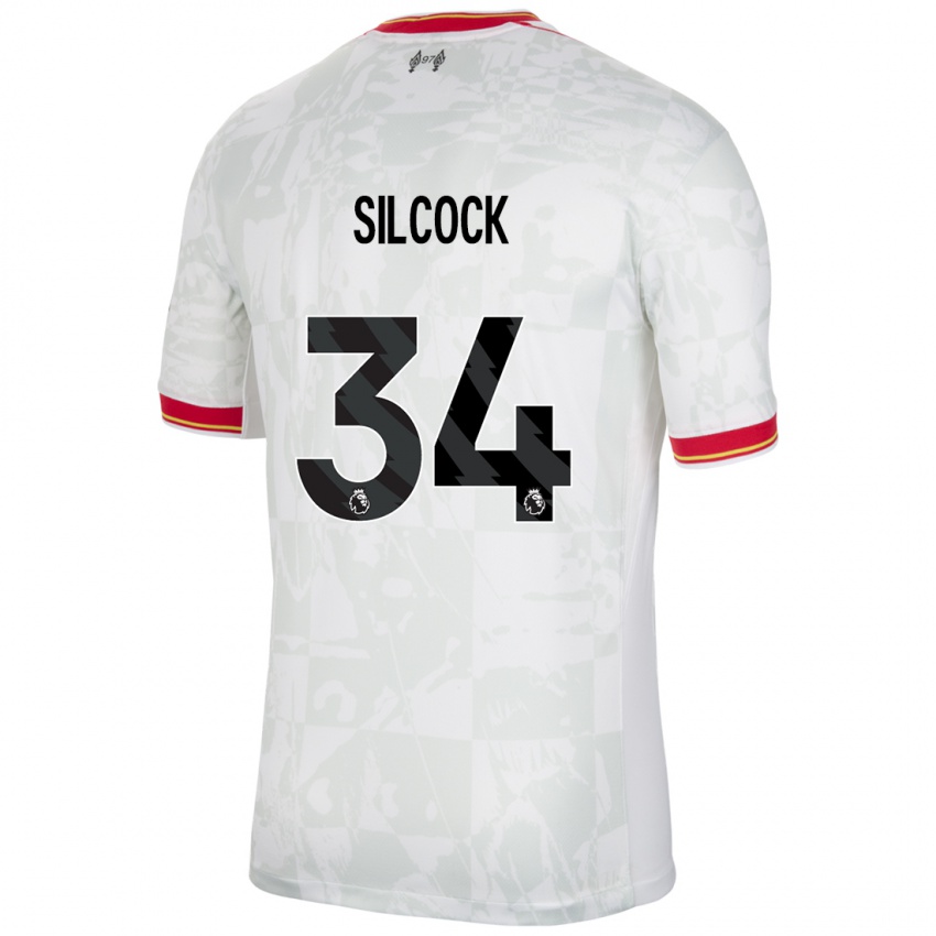 Criança Camisola Hannah Silcock #34 Branco Vermelho Preto Terceiro 2024/25 Camisa Brasil