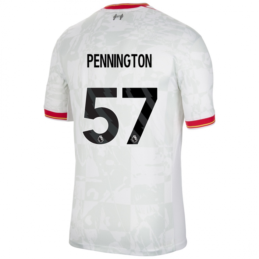 Criança Camisola Cody Pennington #57 Branco Vermelho Preto Terceiro 2024/25 Camisa Brasil