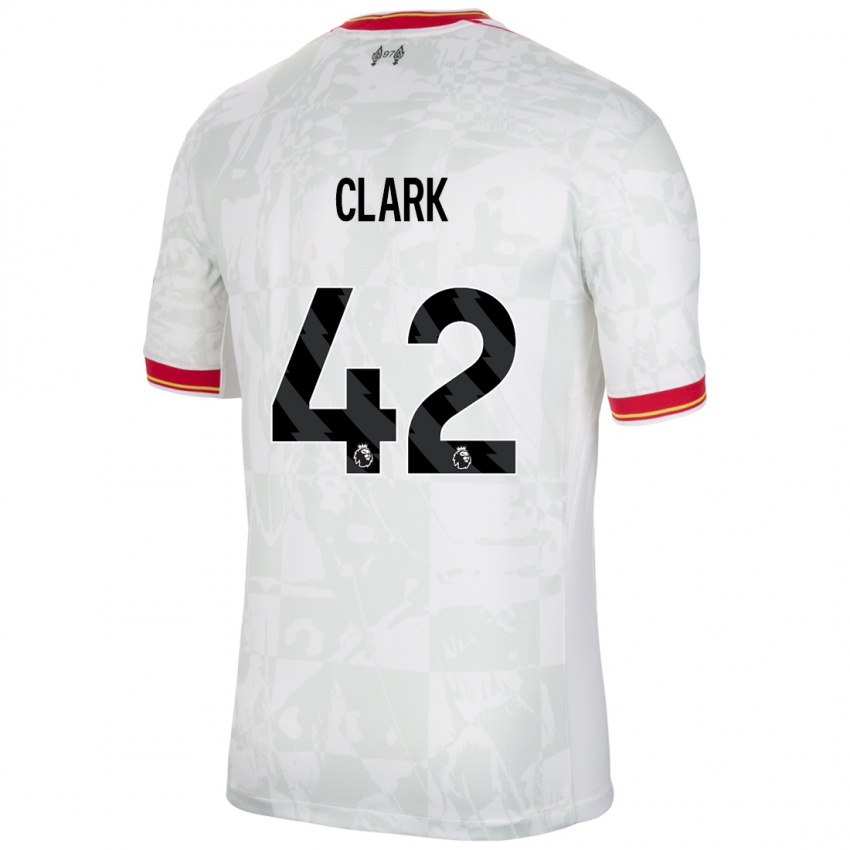 Criança Camisola Bobby Clark #42 Branco Vermelho Preto Terceiro 2024/25 Camisa Brasil