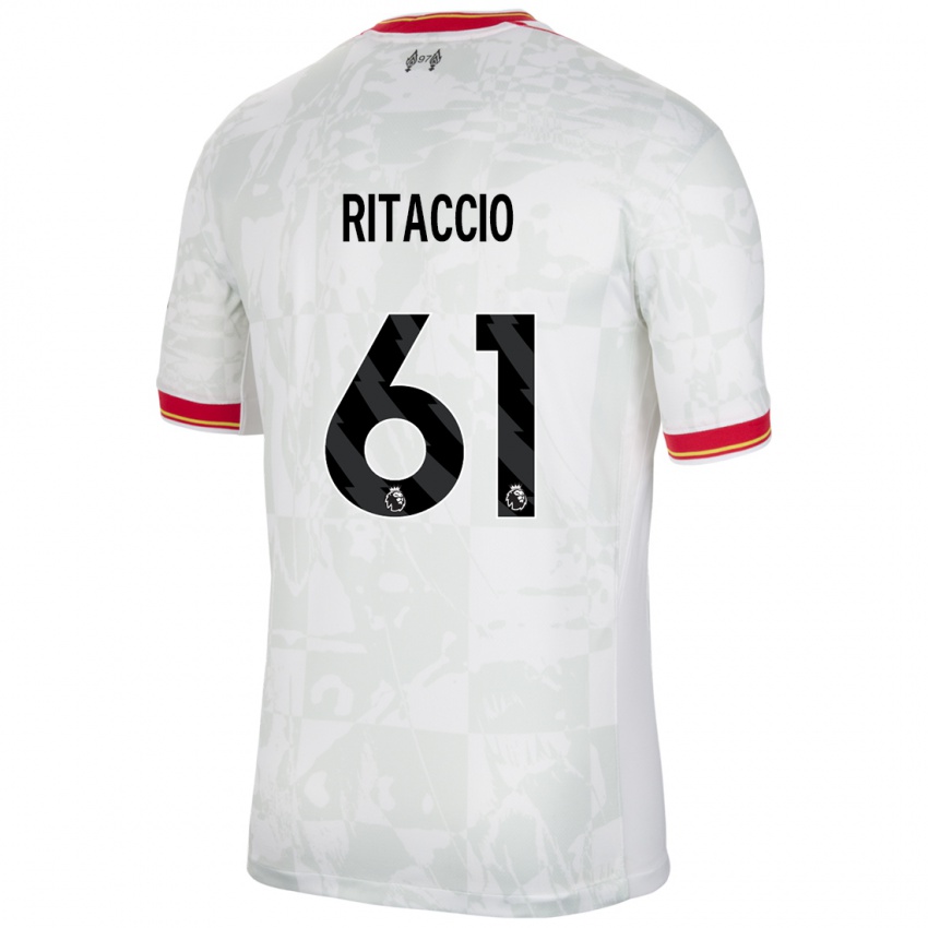 Criança Camisola Matteo Ritaccio #61 Branco Vermelho Preto Terceiro 2024/25 Camisa Brasil