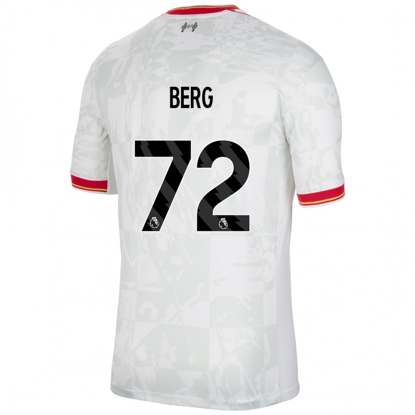 Criança Camisola Sepp Van Den Berg #72 Branco Vermelho Preto Terceiro 2024/25 Camisa Brasil