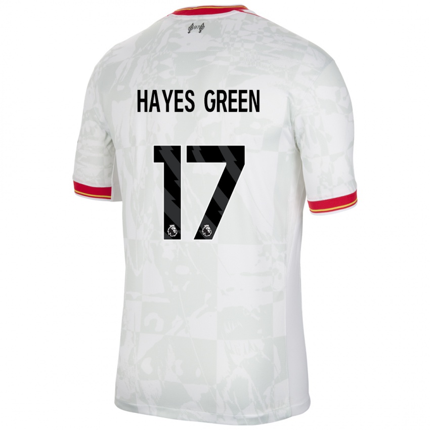 Criança Camisola Charlie Hayes-Green #17 Branco Vermelho Preto Terceiro 2024/25 Camisa Brasil