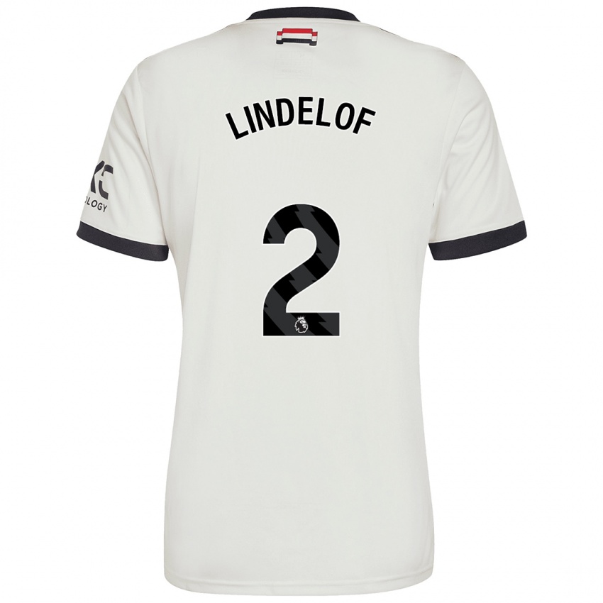 Criança Camisola Victor Lindelof #2 Off White Terceiro 2024/25 Camisa Brasil