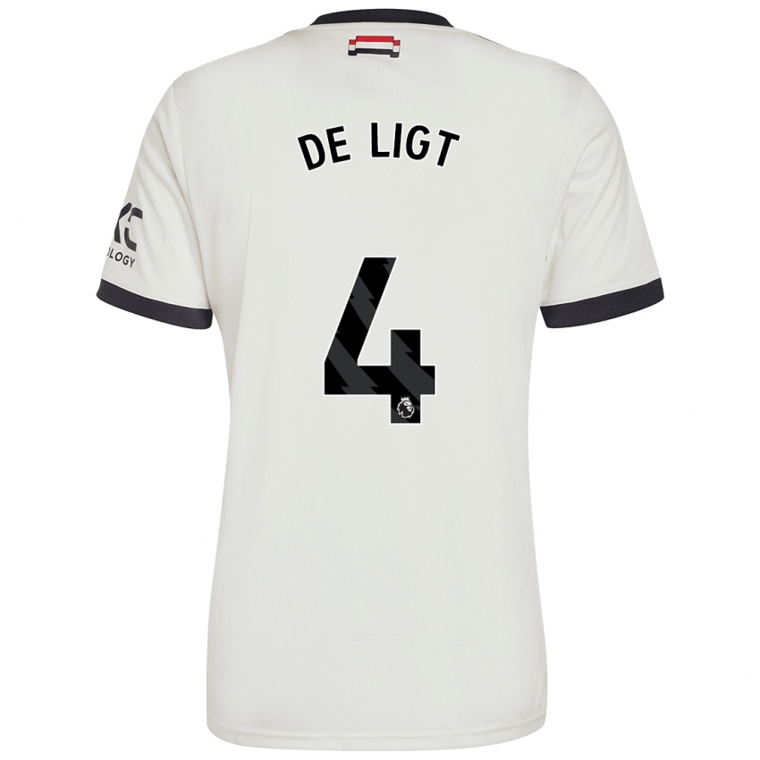 Criança Camisola Matthijs De Ligt #4 Off White Terceiro 2024/25 Camisa Brasil