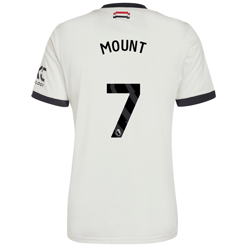 Criança Camisola Mason Mount #7 Off White Terceiro 2024/25 Camisa Brasil