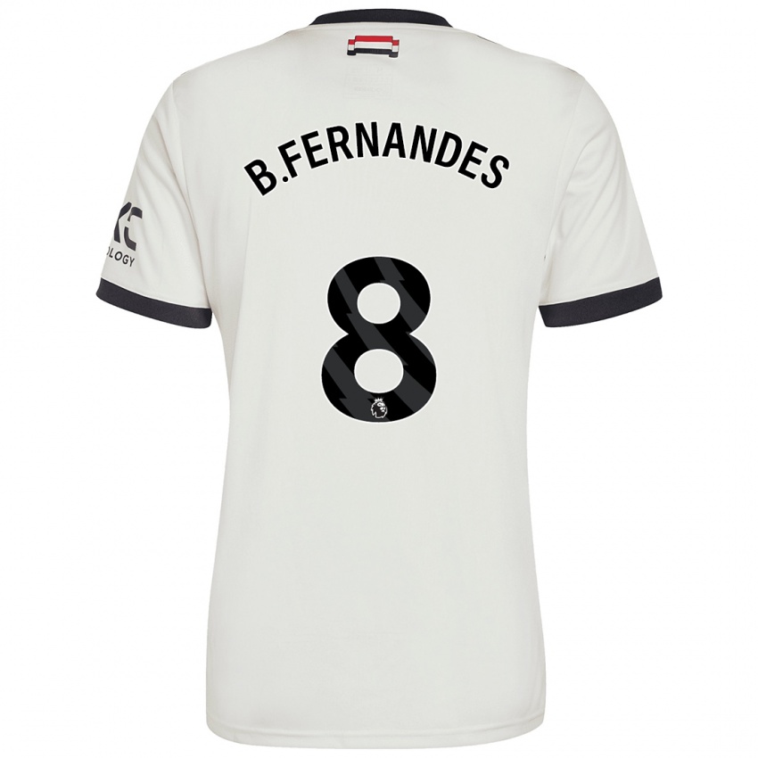 Criança Camisola Bruno Fernandes #8 Off White Terceiro 2024/25 Camisa Brasil