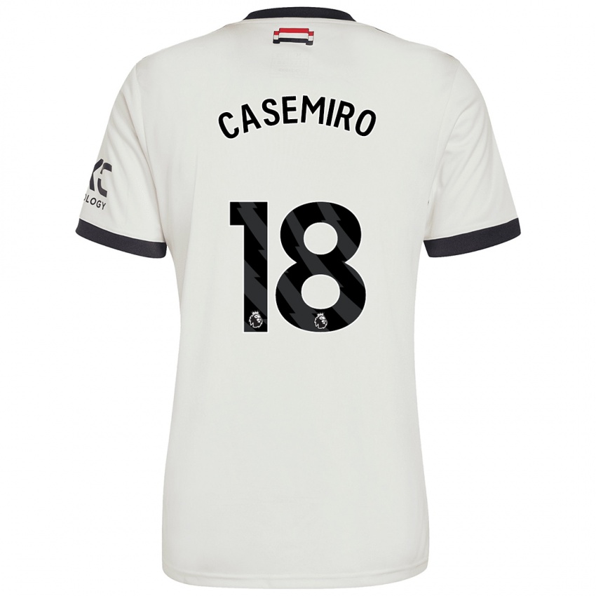 Criança Camisola Casemiro #18 Off White Terceiro 2024/25 Camisa Brasil