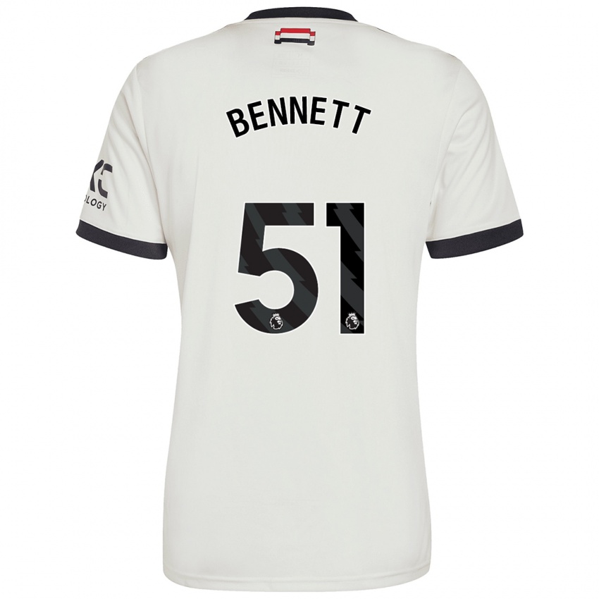 Criança Camisola Rhys Bennett #51 Off White Terceiro 2024/25 Camisa Brasil