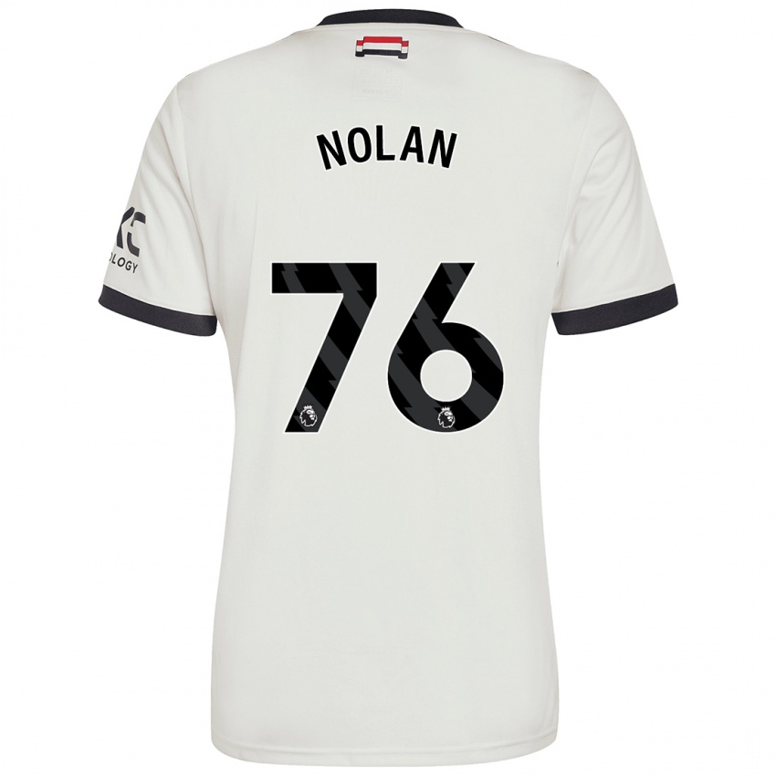 Criança Camisola James Nolan #76 Off White Terceiro 2024/25 Camisa Brasil