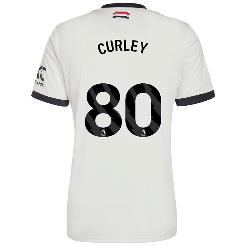 Criança Camisola Ruben Curley #80 Off White Terceiro 2024/25 Camisa Brasil